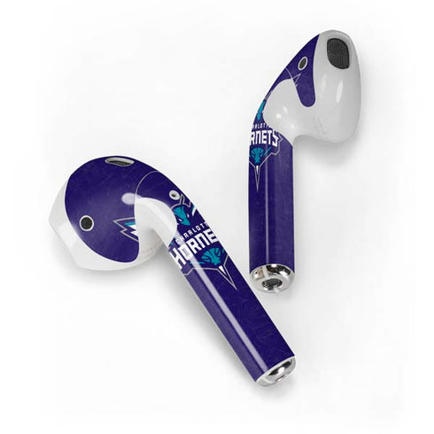 NBA Charlotte Hornets Distressed-Purple Apple AirPods Skin