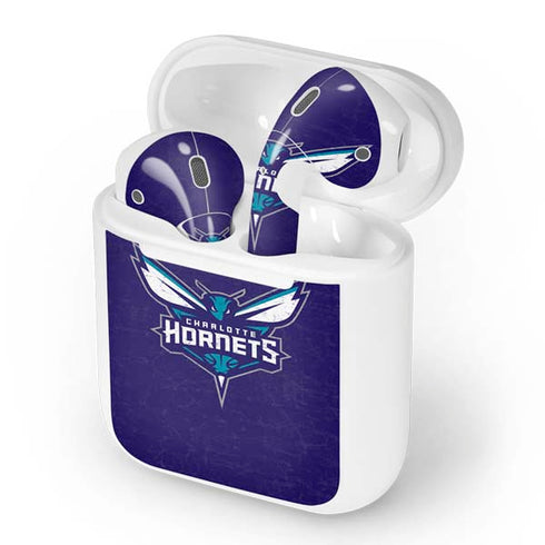 NBA Charlotte Hornets Distressed-Purple Apple AirPods Skin