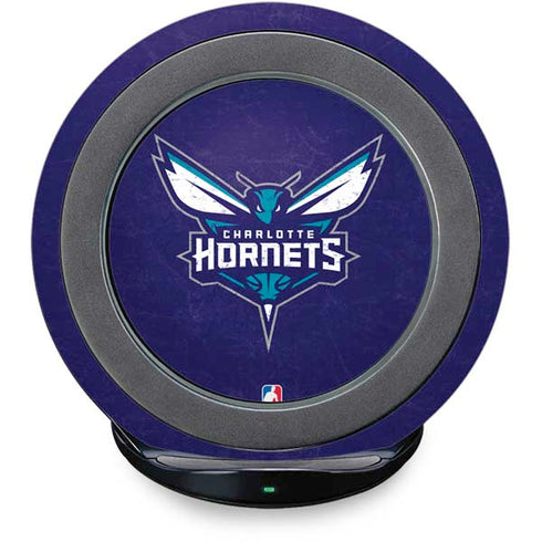 NBA Charlotte Hornets Distressed-Purple Fast Charge Wireless Charging Stand Skin
