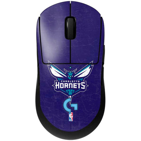 NBA Charlotte Hornets Distressed-Purple G Pro Wireless Gaming Mouse Skin