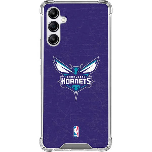 NBA Charlotte Hornets Distressed-Purple Gabb Phone 4 Clear Case