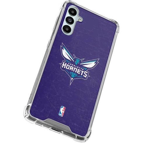 NBA Charlotte Hornets Distressed-Purple Gabb Phone 4 Clear Case