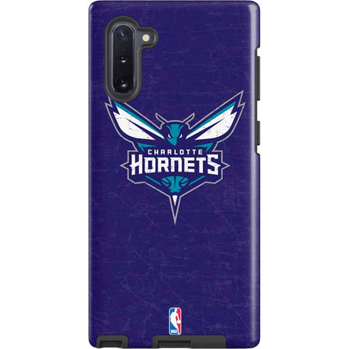 NBA Charlotte Hornets Distressed-Purple Galaxy Cases