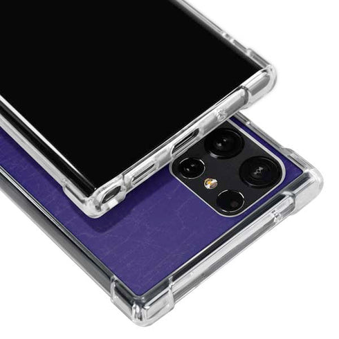 NBA Charlotte Hornets Distressed-Purple Galaxy S23 Ultra Clear Case