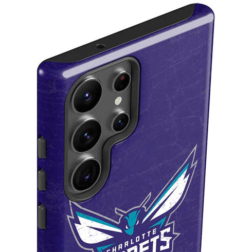 NBA Charlotte Hornets Distressed-Purple Galaxy S23 Ultra Pro Case