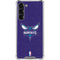 NBA Charlotte Hornets Distressed-Purple Galaxy S24 FE Clear Case