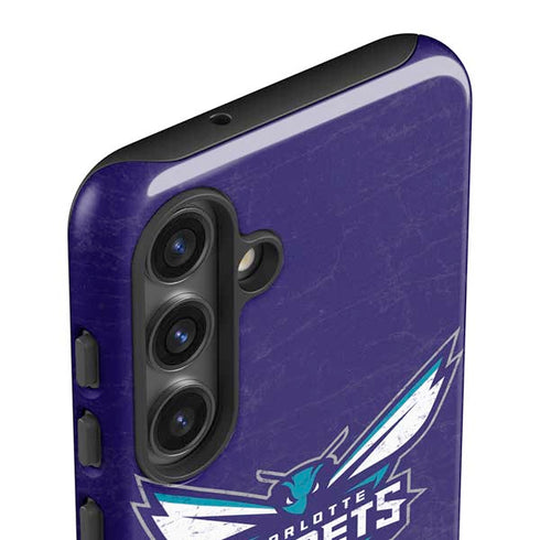 NBA Charlotte Hornets Distressed-Purple Galaxy S25 Impact Case