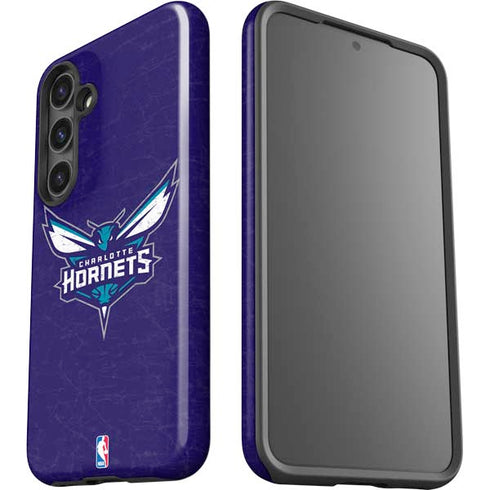 NBA Charlotte Hornets Distressed-Purple Galaxy S25 Impact Case