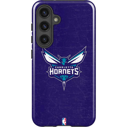 NBA Charlotte Hornets Distressed-Purple Galaxy S25 Plus Impact Case