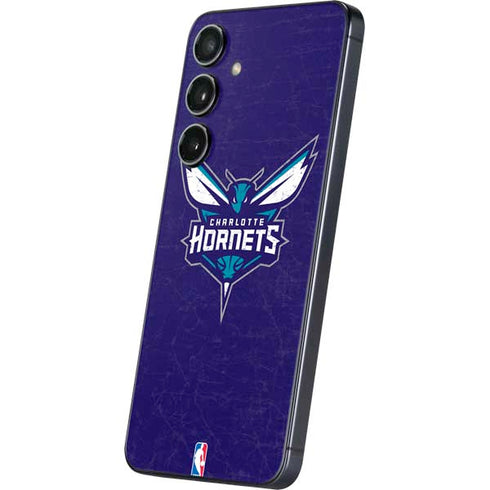 NBA Charlotte Hornets Distressed-Purple Galaxy S25 Plus Skin