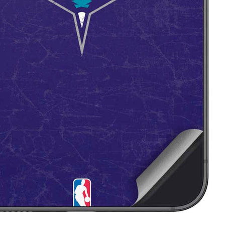 NBA Charlotte Hornets Distressed-Purple Galaxy S25 Plus Skin
