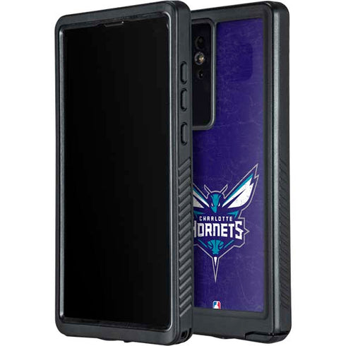 NBA Charlotte Hornets Distressed-Purple Galaxy S24 Ultra Waterproof Case
