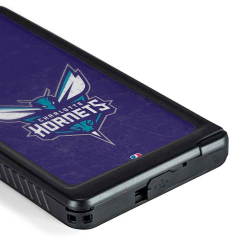 NBA Charlotte Hornets Distressed-Purple Galaxy S24 Ultra Waterproof Case