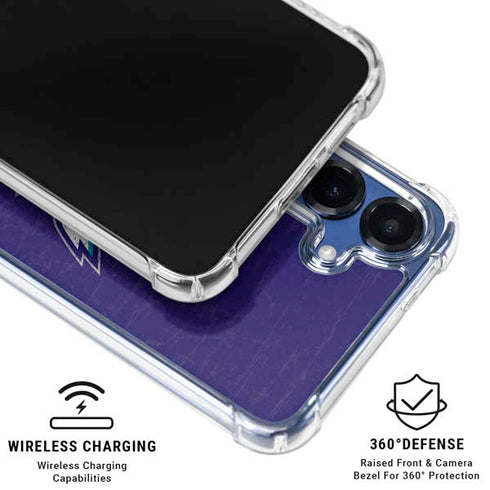 NBA Charlotte Hornets Distressed-Purple Galaxy S25 Plus Clear Case