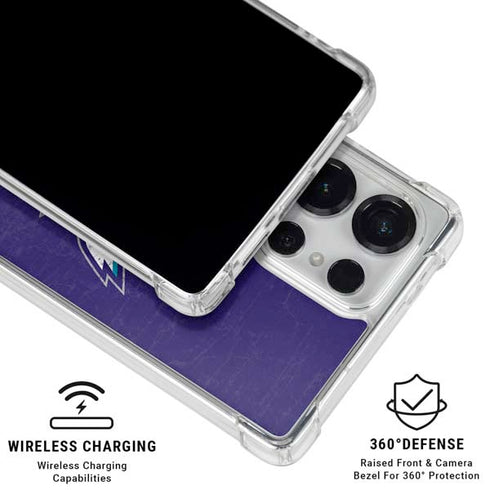 NBA Charlotte Hornets Distressed-Purple Galaxy S25 Ultra Clear Case