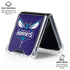 NBA Charlotte Hornets Distressed-Purple Galaxy Z Flip6 Clear Case