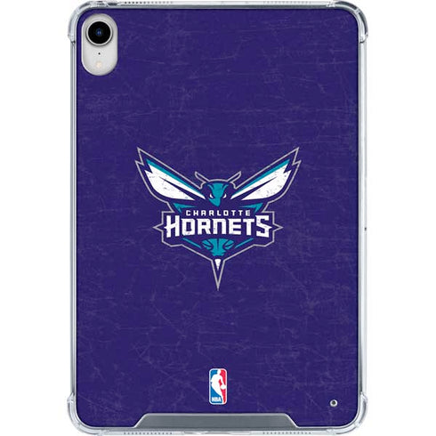NBA Charlotte Hornets Distressed-Purple iPad 11th Gen (2025) Clear Case