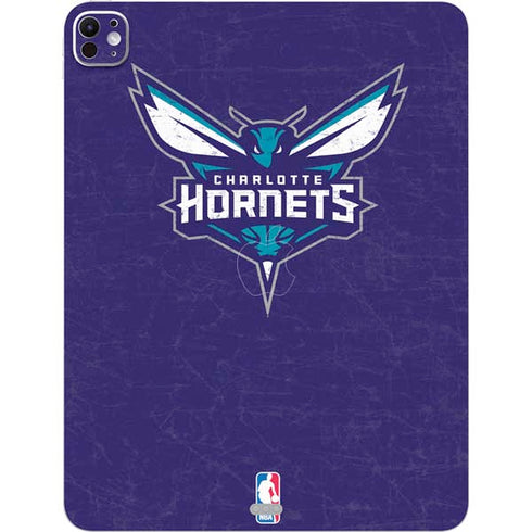 NBA Charlotte Hornets Distressed-Purple iPad Pro 13in M4 (2024) Skin