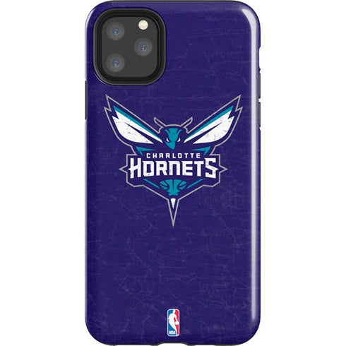 NBA Charlotte Hornets Distressed-Purple iPhone Cases