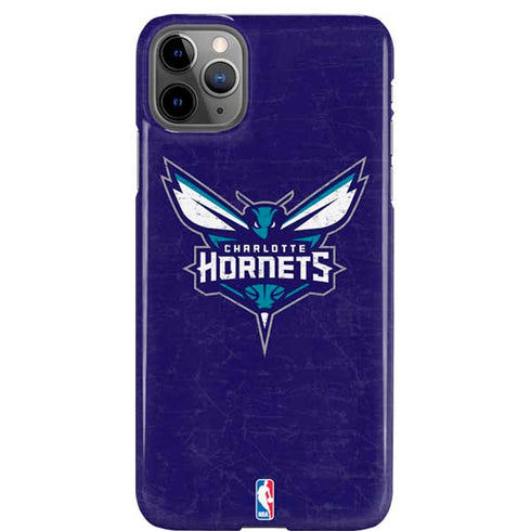 NBA Charlotte Hornets Distressed-Purple iPhone Cases