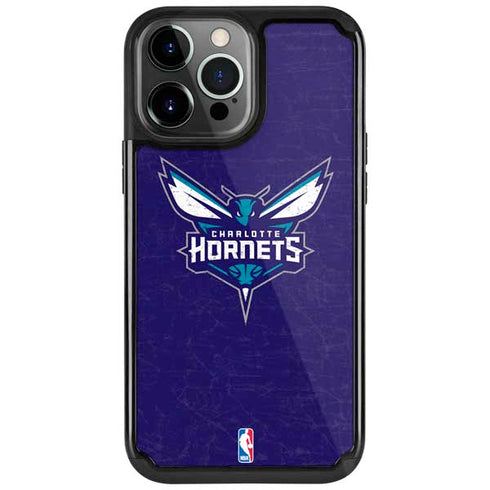 NBA Charlotte Hornets Distressed-Purple iPhone Cases