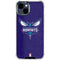 NBA Charlotte Hornets Distressed-Purple iPhone 15 Clear Case