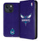 NBA Charlotte Hornets Distressed-Purple iPhone 15 Folio Case