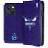 NBA Charlotte Hornets Distressed-Purple iPhone 15 Folio Case