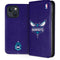 NBA Charlotte Hornets Distressed-Purple iPhone 15 Plus Folio Case