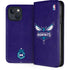 NBA Charlotte Hornets Distressed-Purple iPhone 15 Plus Folio Case