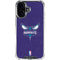 NBA Charlotte Hornets Distressed-Purple iPhone 16 Plus Clear Case