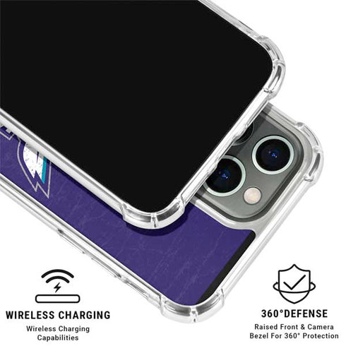 NBA Charlotte Hornets Distressed-Purple iPhone 16 Pro Clear Case