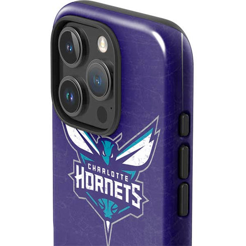 NBA Charlotte Hornets Distressed-Purple iPhone 16 Pro Impact Case