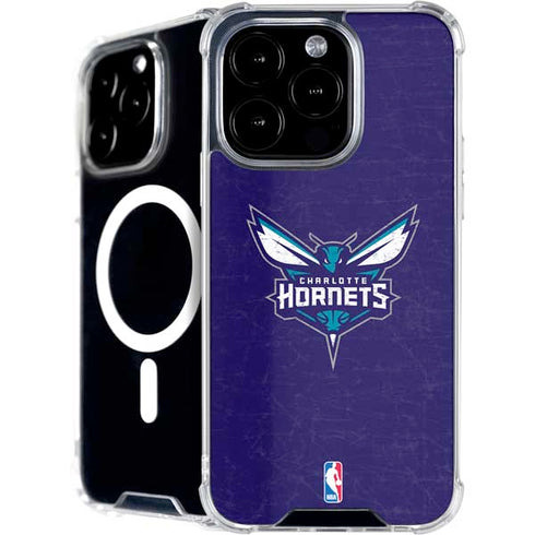 NBA Charlotte Hornets Distressed-Purple iPhone 16 Pro MagSafe Case