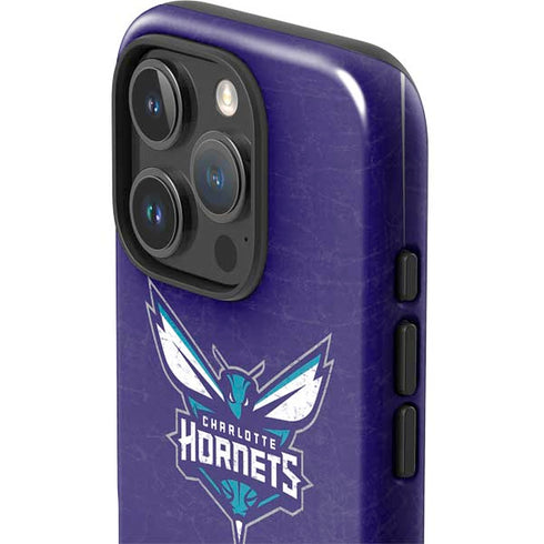 NBA Charlotte Hornets Distressed-Purple iPhone 16 Pro Max Impact Case