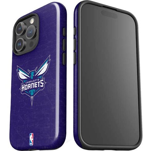 NBA Charlotte Hornets Distressed-Purple iPhone 16 Pro Max Impact Case