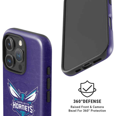 NBA Charlotte Hornets Distressed-Purple iPhone 16 Pro Max Magsafe Impact Case