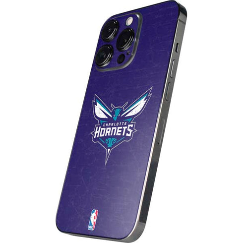 NBA Charlotte Hornets Distressed-Purple iPhone 16 Pro Max Skin