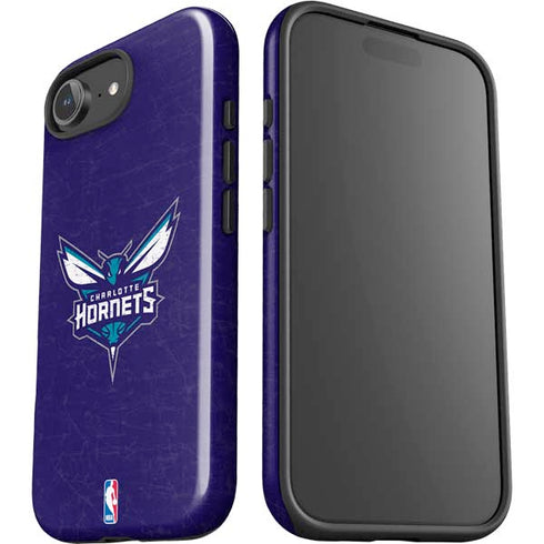 NBA Charlotte Hornets Distressed-Purple iPhone 16e Impact Case