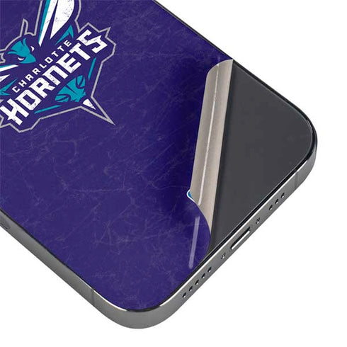 NBA Charlotte Hornets Distressed-Purple iPhone 16e Skin