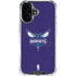 NBA Charlotte Hornets Distressed-Purple iPhone 17 Clear Case
