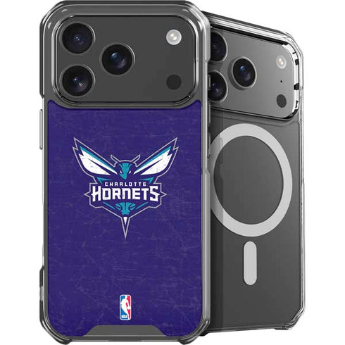 NBA Charlotte Hornets Distressed-Purple iPhone 18 Pro Max MagSafe Case
