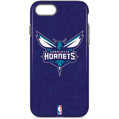NBA Charlotte Hornets Distressed-Purple iPhone Cases