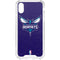 NBA Charlotte Hornets Distressed-Purple iPhone XS Clear Case