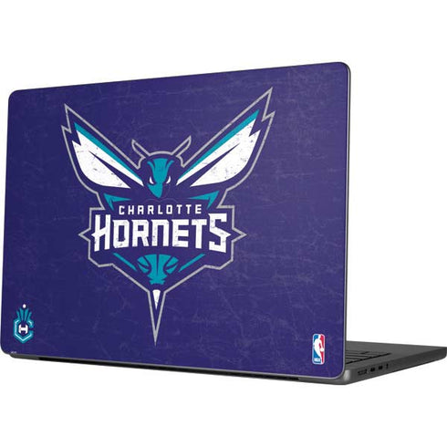 NBA Charlotte Hornets Distressed-Purple Apple MacBook Pro 14-inch Skin