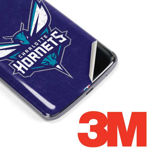 NBA Charlotte Hornets Distressed-Purple Moto E5 Plus Skin