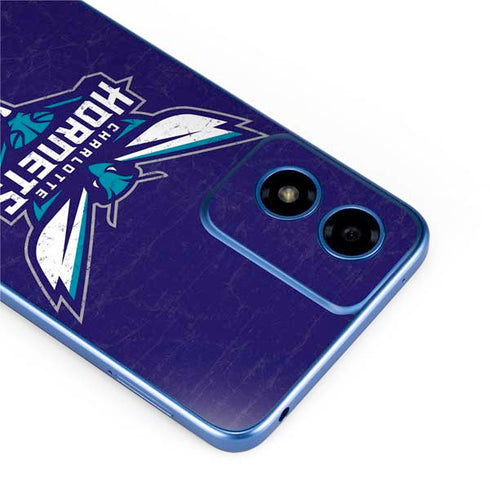 NBA Charlotte Hornets Distressed-Purple Moto G Play 4G (2024) Skin