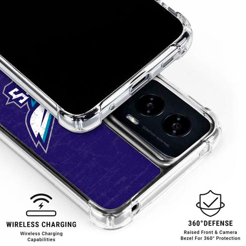 NBA Charlotte Hornets Distressed-Purple Moto G Power 5G (2024) Clear Case