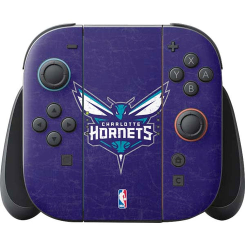 NBA Charlotte Hornets Distressed-Purple Nintendo Switch 2 (2025) Joy-Con Controller Skin