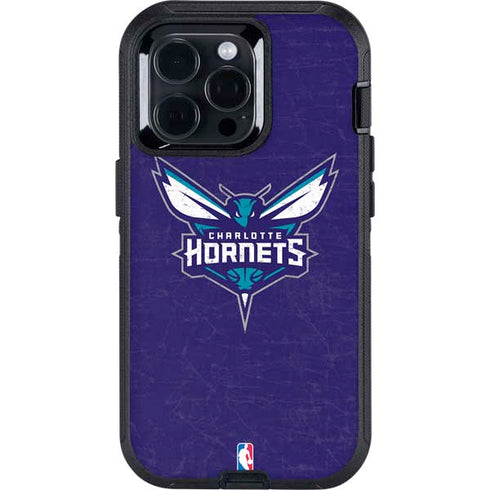 NBA Charlotte Hornets Distressed-Purple Otterbox Defender iPhone Skin